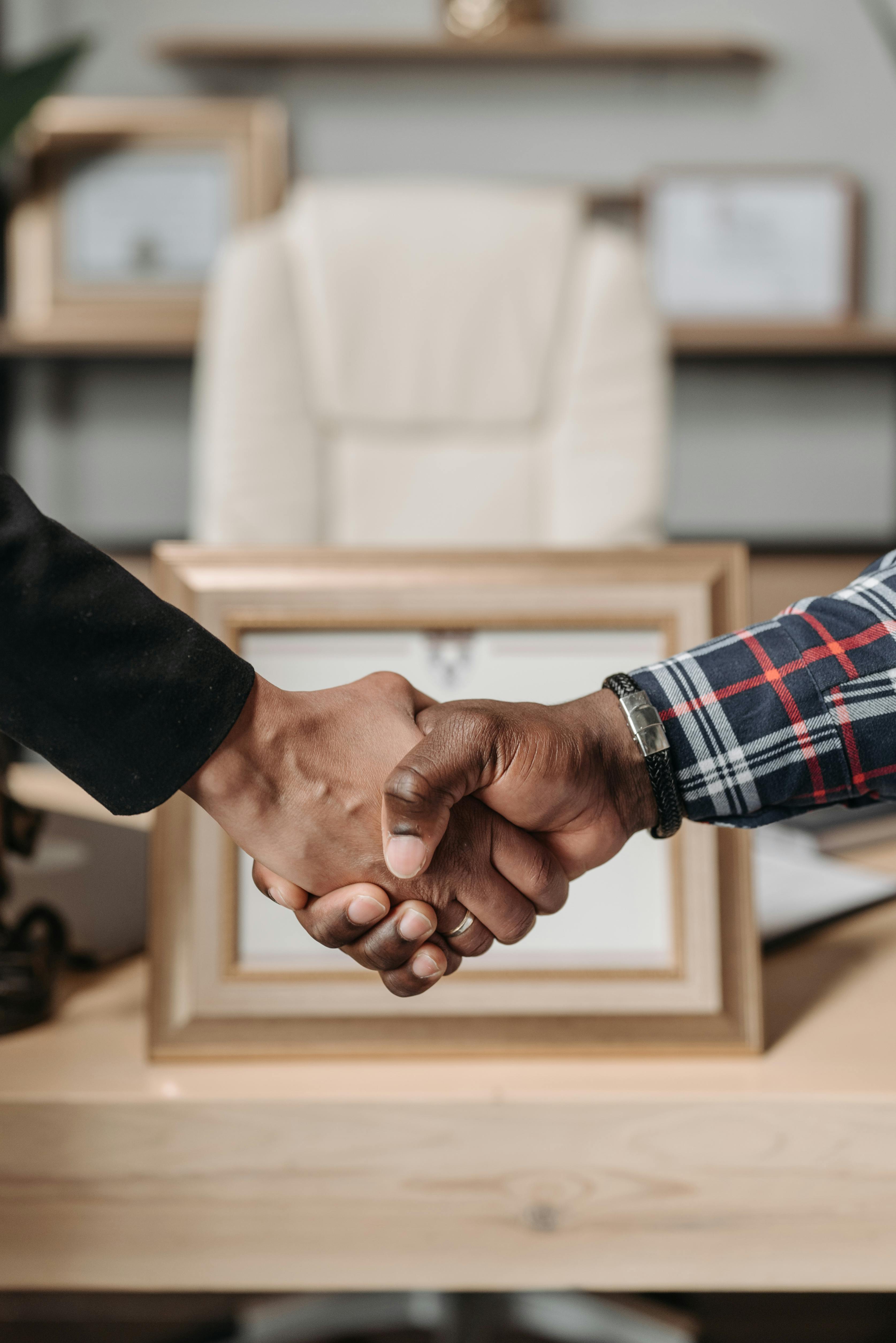 Two men shaking hands